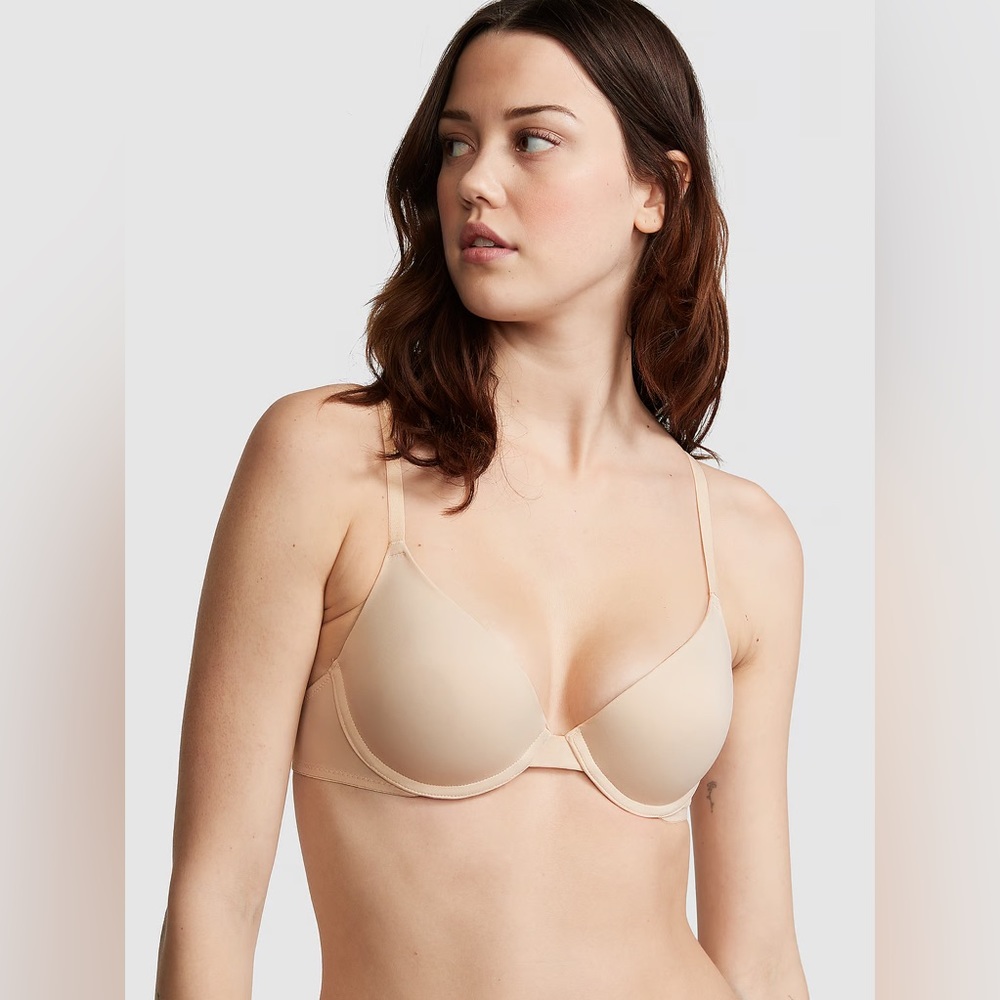 32B Lot of 2 PINK Wear Everywhere Push-up Bra Smooth Marzipan (Cream)